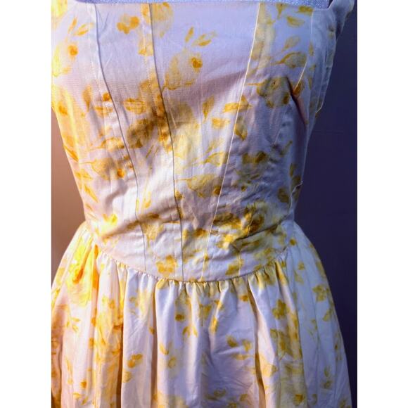 WAYF Yellow White Floral Desi Corset Dress Size XS NWT - Picture 3 of 10